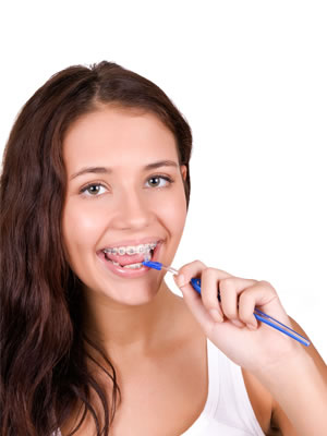 brushing and flossing